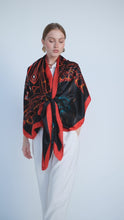 Load and play video in Gallery viewer, Crepe Silk Large Shawl 27" x 78" ART & SOUL Collection