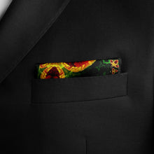 Load image into Gallery viewer, Silk Pocket Square 11"x11" - Hand-stitched, Limited Edition Pure Silk Pocket Square. Hand-rolled on edges and hand stitched. Each piece has a unique design created with special Fractal formulas. A timeless great gift.