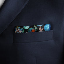 Load image into Gallery viewer, Silk Pocket Square 11"x11" - Hand-stitched, Limited Edition Pure Silk Pocket Square. Hand-rolled on edges and hand stitched. Each piece has a unique design created with special Fractal formulas. A timeless great gift.