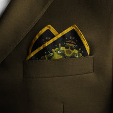 Load image into Gallery viewer, Silk Pocket Square 11"x11" - Hand-stitched, Limited Edition Pure Silk Pocket Square. Hand-rolled on edges and hand stitched. Each piece has a unique design created with special Fractal formulas. A timeless great gift.