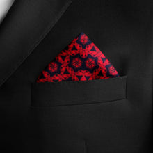 Load image into Gallery viewer, Silk Pocket Square 11"x11" - Hand-stitched, Limited Edition Pure Silk Pocket Square. Hand-rolled on edges and hand stitched. Each piece has a unique design created with special Fractal formulas. A timeless great gift.