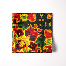 Load image into Gallery viewer, Silk Pocket Square 11"x11" - Hand-stitched, Limited Edition Pure Silk Pocket Square. Hand-rolled on edges and hand stitched. Each piece has a unique design created with special Fractal formulas. A timeless great gift.