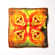 Load image into Gallery viewer, Silk Pocket Square 11"x11" - Hand-stitched, Limited Edition Pure Silk Pocket Square. Hand-rolled on edges and hand stitched. Each piece has a unique design created with special Fractal formulas. A timeless great gift.