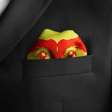 Load image into Gallery viewer, Silk Pocket Square 11"x11" - Hand-stitched, Limited Edition Pure Silk Pocket Square. Hand-rolled on edges and hand stitched. Each piece has a unique design created with special Fractal formulas. A timeless great gift.
