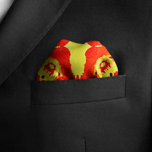 Load image into Gallery viewer, Silk Pocket Square 11"x11" - Hand-stitched, Limited Edition Pure Silk Pocket Square. Hand-rolled on edges and hand stitched. Each piece has a unique design created with special Fractal formulas. A timeless great gift.