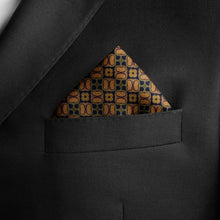 Load image into Gallery viewer, Silk Pocket Square 11"x11" - Hand-stitched, Limited Edition Pure Silk Pocket Square. Hand-rolled on edges and hand stitched. Each piece has a unique design created with special Fractal formulas. A timeless great gift.
