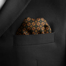 Load image into Gallery viewer, Silk Pocket Square 11"x11" - Hand-stitched, Limited Edition Pure Silk Pocket Square. Hand-rolled on edges and hand stitched. Each piece has a unique design created with special Fractal formulas. A timeless great gift.
