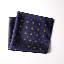 Load image into Gallery viewer, Silk Pocket Square 11"x11" - Hand-stitched, Limited Edition Pure Silk Pocket Square. Hand-rolled on edges and hand stitched. Each piece has a unique design created with special Fractal formulas. A timeless great gift.
