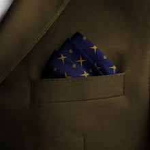 Load image into Gallery viewer, Silk Pocket Square 11"x11" - Hand-stitched, Limited Edition Pure Silk Pocket Square. Hand-rolled on edges and hand stitched. Each piece has a unique design created with special Fractal formulas. A timeless great gift.