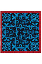 Load image into Gallery viewer, Silk Pocket Square 11"x11" - Hand-stitched, Limited Edition Pure Silk Pocket Square. Hand-rolled on edges and hand stitched. Each piece has a unique design created with special Fractal formulas. A timeless great gift.