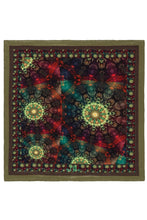 Load image into Gallery viewer, Silk Pocket Square 11"x11" - Hand-stitched, Limited Edition Pure Silk Pocket Square. Hand-rolled on edges and hand stitched. Each piece has a unique design created with special Fractal formulas. A timeless great gift.