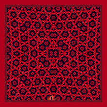 Load image into Gallery viewer, Silk Pocket Square 11"x11" - Hand-stitched, Limited Edition Pure Silk Pocket Square. Hand-rolled on edges and hand stitched. Each piece has a unique design created with special Fractal formulas. A timeless great gift.