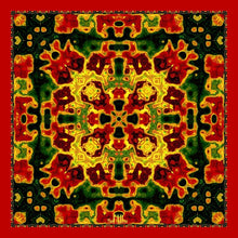 Load image into Gallery viewer, Silk Pocket Square 11"x11" - Hand-stitched, Limited Edition Pure Silk Pocket Square. Hand-rolled on edges and hand stitched. Each piece has a unique design created with special Fractal formulas. A timeless great gift.