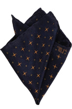 Load image into Gallery viewer, Silk Pocket Square 11"x11" - Hand-stitched, Limited Edition Pure Silk Pocket Square. Hand-rolled on edges and hand stitched. Each piece has a unique design created with special Fractal formulas. A timeless great gift.