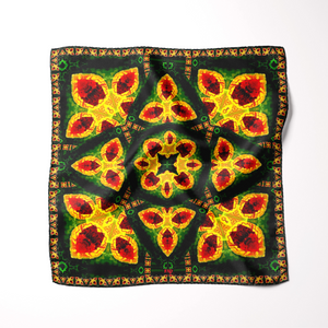 Silk Pocket Square 11"x11" - Hand-stitched, Limited Edition Pure Silk Pocket Square. Hand-rolled on edges and hand stitched. Each piece has a unique design created with special Fractal formulas. A timeless great gift.