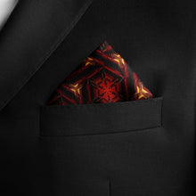 Load image into Gallery viewer, Silk Pocket Square 11&quot;x11&quot; - Hand-stitched, Limited Edition Pure Silk Pocket Square. Hand-rolled on edges and hand stitched. Each piece has a unique design created with special Fractal formulas. A timeless great gift.
