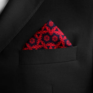 Silk Pocket Square 11"x11" - Hand-stitched, Limited Edition Pure Silk Pocket Square. Hand-rolled on edges and hand stitched. Each piece has a unique design created with special Fractal formulas. A timeless great gift.