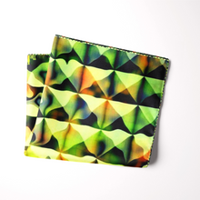 Load image into Gallery viewer, Silk Pocket Square 11&quot;x11&quot; - Hand-stitched, Limited Edition Pure Silk Pocket Square. Hand-rolled on edges and hand stitched. Each piece has a unique design created with special Fractal formulas. A timeless great gift.
