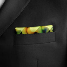 Load image into Gallery viewer, Silk Pocket Square 11&quot;x11&quot; - Hand-stitched, Limited Edition Pure Silk Pocket Square. Hand-rolled on edges and hand stitched. Each piece has a unique design created with special Fractal formulas. A timeless great gift.
