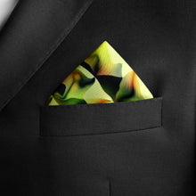Load image into Gallery viewer, Silk Pocket Square 11&quot;x11&quot; - Hand-stitched, Limited Edition Pure Silk Pocket Square. Hand-rolled on edges and hand stitched. Each piece has a unique design created with special Fractal formulas. A timeless great gift.

