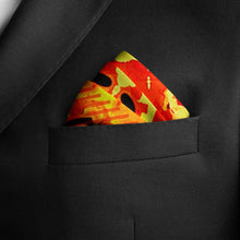 Load image into Gallery viewer, Silk Pocket Square 11&quot;x11&quot; - Hand-stitched, Limited Edition Pure Silk Pocket Square. Hand-rolled on edges and hand stitched. Each piece has a unique design created with special Fractal formulas. A timeless great gift.
