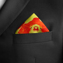 Load image into Gallery viewer, Silk Pocket Square 11&quot;x11&quot; - Hand-stitched, Limited Edition Pure Silk Pocket Square. Hand-rolled on edges and hand stitched. Each piece has a unique design created with special Fractal formulas. A timeless great gift.

