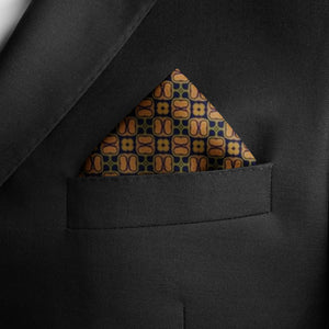 Silk Pocket Square 11"x11" - Hand-stitched, Limited Edition Pure Silk Pocket Square. Hand-rolled on edges and hand stitched. Each piece has a unique design created with special Fractal formulas. A timeless great gift.