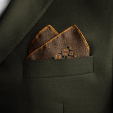Load image into Gallery viewer, Silk Pocket Square 11&quot;x11&quot; - Hand-stitched, Limited Edition Pure Silk Pocket Square. Hand-rolled on edges and hand stitched. Each piece has a unique design created with special Fractal formulas. A timeless great gift.
