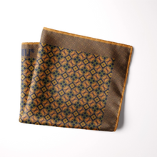 Load image into Gallery viewer, Silk Pocket Square 11&quot;x11&quot; - Hand-stitched, Limited Edition Pure Silk Pocket Square. Hand-rolled on edges and hand stitched. Each piece has a unique design created with special Fractal formulas. A timeless great gift.
