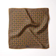 Load image into Gallery viewer, Silk Pocket Square 11&quot;x11&quot; - Hand-stitched, Limited Edition Pure Silk Pocket Square. Hand-rolled on edges and hand stitched. Each piece has a unique design created with special Fractal formulas. A timeless great gift.
