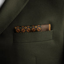 Load image into Gallery viewer, Silk Pocket Square 11&quot;x11&quot; - Hand-stitched, Limited Edition Pure Silk Pocket Square. Hand-rolled on edges and hand stitched. Each piece has a unique design created with special Fractal formulas. A timeless great gift.
