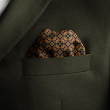 Load image into Gallery viewer, Silk Pocket Square 11&quot;x11&quot; - Hand-stitched, Limited Edition Pure Silk Pocket Square. Hand-rolled on edges and hand stitched. Each piece has a unique design created with special Fractal formulas. A timeless great gift.
