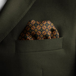 Silk Pocket Square 11"x11" - Hand-stitched, Limited Edition Pure Silk Pocket Square. Hand-rolled on edges and hand stitched. Each piece has a unique design created with special Fractal formulas. A timeless great gift.