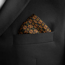 Load image into Gallery viewer, Silk Pocket Square 11&quot;x11&quot; - Hand-stitched, Limited Edition Pure Silk Pocket Square. Hand-rolled on edges and hand stitched. Each piece has a unique design created with special Fractal formulas. A timeless great gift.
