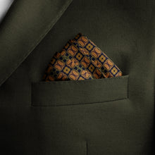 Load image into Gallery viewer, Silk Pocket Square 11&quot;x11&quot; - Hand-stitched, Limited Edition Pure Silk Pocket Square. Hand-rolled on edges and hand stitched. Each piece has a unique design created with special Fractal formulas. A timeless great gift.
