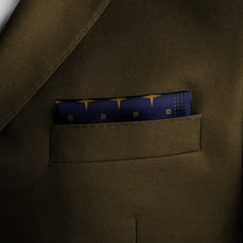 Load image into Gallery viewer, Silk Pocket Square 11&quot;x11&quot; - Hand-stitched, Limited Edition Pure Silk Pocket Square. Hand-rolled on edges and hand stitched. Each piece has a unique design created with special Fractal formulas. A timeless great gift.
