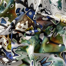 Charger l&#39;image dans la galerie, Silk Scarf &amp; Foulard, 35&quot; x 35&quot; - TERRA Collection TERRA silk scarf pays tribute to the nature of life - evolving and restarting it&#39;s journey, by this elongated design of intersecting colours of earth and skies.
