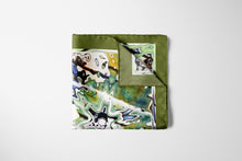 Charger l&#39;image dans la galerie, Silk Scarf &amp; Foulard, 35&quot; x 35&quot; - TERRA Collection TERRA silk scarf pays tribute to the nature of life - evolving and restarting it&#39;s journey, by this elongated design of intersecting colours of earth and skies.
