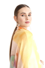 Charger l&#39;image dans la galerie, 100% Silk Twill Shawl, TERRA Collection  An exclusive piece of accessory - a scarf, a foulard, a belt, a hair wrap, a bag scarf..  Produced in limited numbers, handmade. Hand-rolled on edges and hand stitched. 
