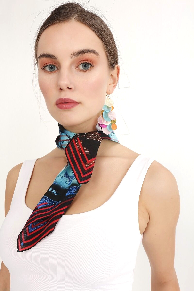 Foulard en crêpe de soie, Collection MARE