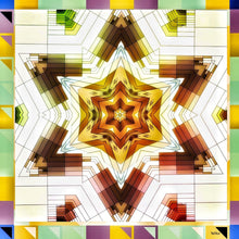 Charger l&#39;image dans la galerie, Cotton Silk Shawl 55&quot; x 55&quot; - TERRA Collection TERRA silk shawl pays tribute to the nature of life - evolving and restarting it&#39;s journey, by this elongated design of intersecting colours of earth and sky.
