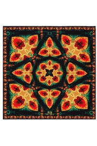 Silk Pocket Square 11"x11" - Hand-stitched, Limited Edition Pure Silk Pocket Square. Hand-rolled on edges and hand stitched. Each piece has a unique design created with special Fractal formulas. A timeless great gift.