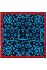 Silk Pocket Square 11"x11" - Hand-stitched, Limited Edition Pure Silk Pocket Square. Hand-rolled on edges and hand stitched. Each piece has a unique design created with special Fractal formulas. A timeless great gift.