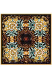 Silk Pocket Square 11"x11" - Hand-stitched, Limited Edition Pure Silk Pocket Square. Hand-rolled on edges and hand stitched. Each piece has a unique design created with special Fractal formulas. A timeless great gift.