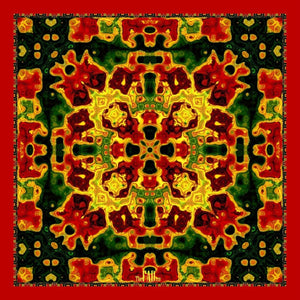 Silk Pocket Square 11"x11" - Hand-stitched, Limited Edition Pure Silk Pocket Square. Hand-rolled on edges and hand stitched. Each piece has a unique design created with special Fractal formulas. A timeless great gift.