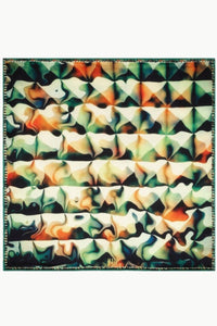Silk Pocket Square 11"x11" - Hand-stitched, Limited Edition Pure Silk Pocket Square. Hand-rolled on edges and hand stitched. Each piece has a unique design created with special Fractal formulas. A timeless great gift.