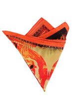 Load image into Gallery viewer, Silk Pocket Square 11&quot;x11&quot; - Hand-stitched, Limited Edition Pure Silk Pocket Square. Hand-rolled on edges and hand stitched. Each piece has a unique design created with special Fractal formulas. A timeless great gift.

