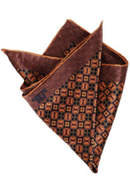 Load image into Gallery viewer, Silk Pocket Square 11&quot;x11&quot; - Hand-stitched, Limited Edition Pure Silk Pocket Square. Hand-rolled on edges and hand stitched. Each piece has a unique design created with special Fractal formulas. A timeless great gift.

