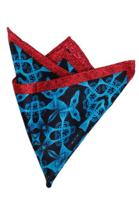 Silk Pocket Square 11"x11" - Hand-stitched, Limited Edition Pure Silk Pocket Square. Hand-rolled on edges and hand stitched. Each piece has a unique design created with special Fractal formulas. A timeless great gift.