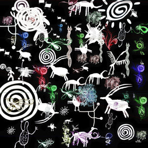 100% Silk Twill Scarf, TERRA Collection  An exclusive piece of accessory - a scarf, a foulard, a belt, a hair wrap, a bag scarf..  Produced in limited numbers, handmade. Hand-rolled on edges and hand stitched. Each piece has a unique design created by special 'Fractal' formulas.